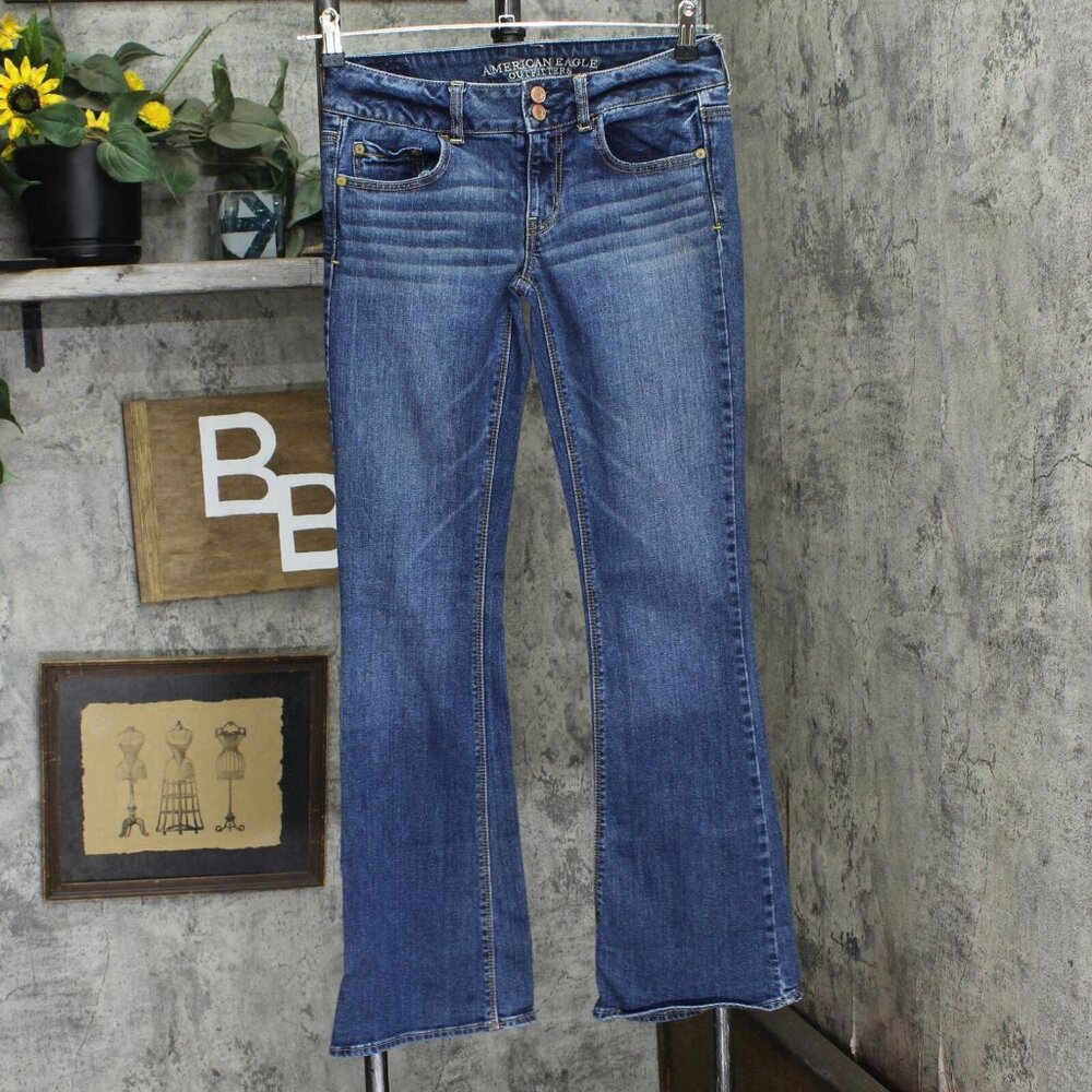 American Eagle Outfitters Blue Boot Cut Flare Pants
